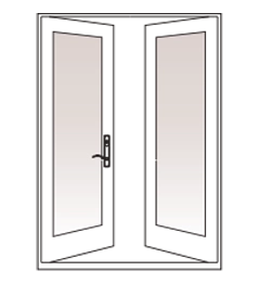 Hinged patio door example